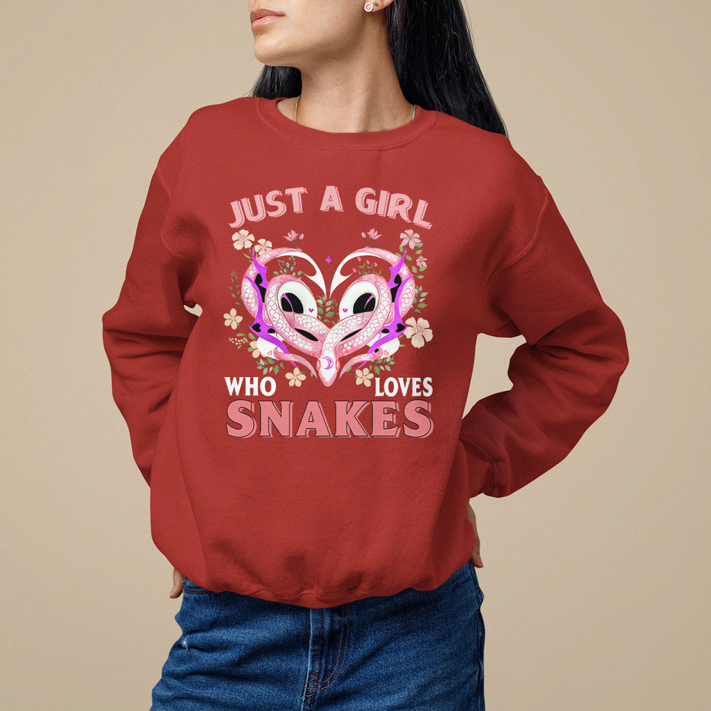 Just A Girl Who Loves Snakes Sweatshirt TS09 Red Printyourwear