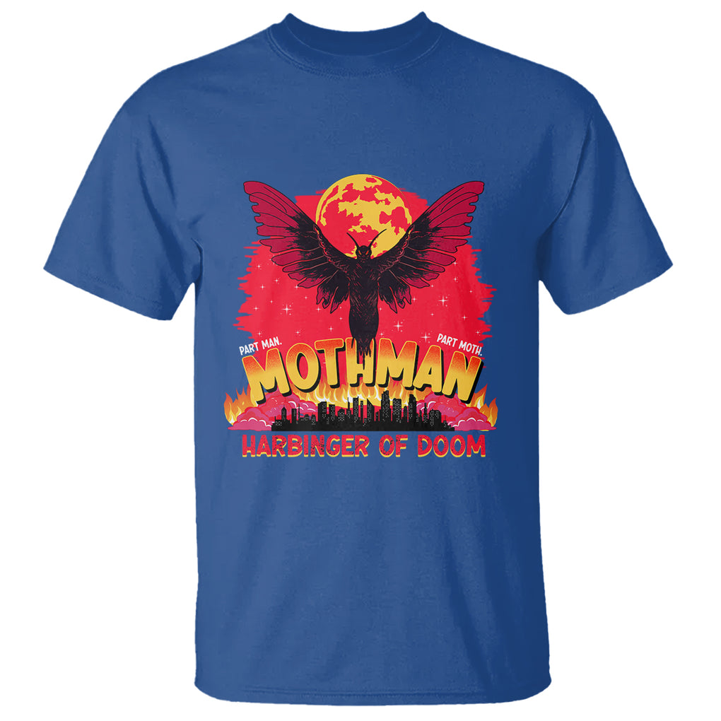 Mothman Harbinger of Doom! City Night Cryptid Creature T Shirt TS09 Royal Blue Printyourwear