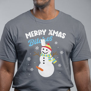 Merry Xmas Bitches Naughty Dirty Carrot Snowman Ugly Christmas T Shirt TS09 Printyourwear