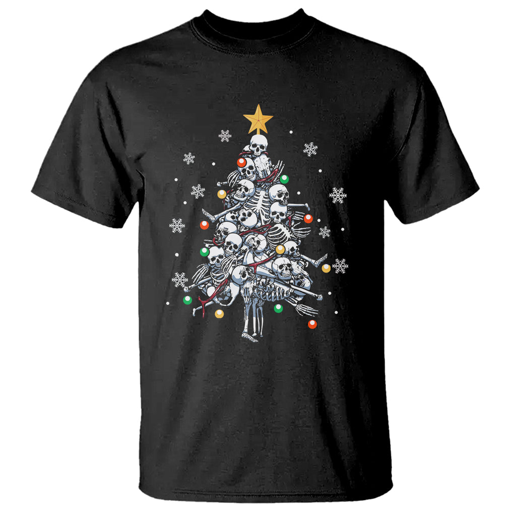 Skull Christmas Tree Cool Christmas Skeleton T Shirt TS09 Maroon Printyourwear