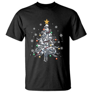 Skull Christmas Tree Cool Christmas Skeleton T Shirt TS09 Maroon Printyourwear