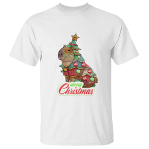 Cute Capybara Christmas Tree T Shirt TS09 White Print Your Wear