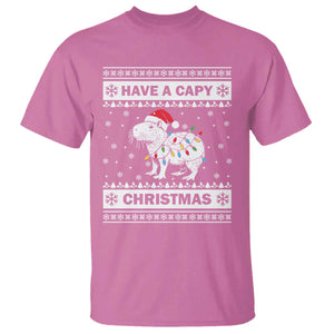 Funny Capybara Christmas T Shirt Have A Capy Christmas Light TS09 Azalea Print Your Wear