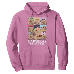 Funny Capybara Christmas Hoodie Capyeras The Rodent Tour TS09 Azalea Print Your Wear