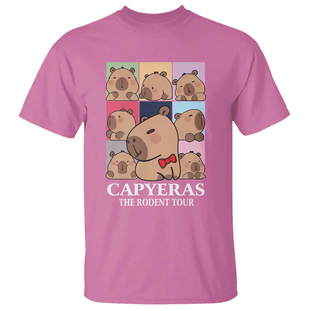 Funny Capybara Christmas T Shirt Capyeras The Rodent Tour TS09 Azalea Print Your Wear