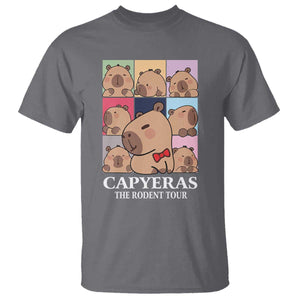 Funny Capybara Christmas T Shirt Capyeras The Rodent Tour TS09 Charcoal Print Your Wear