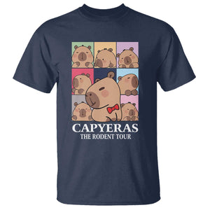 Funny Capybara Christmas T Shirt Capyeras The Rodent Tour TS09 Navy Print Your Wear