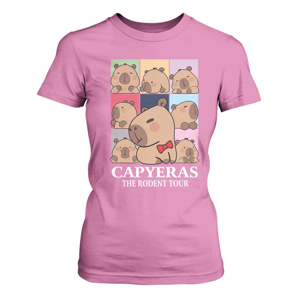 Funny Capybara Christmas T Shirt For Women Capyeras The Rodent Tour TS09 Azalea Print Your Wear