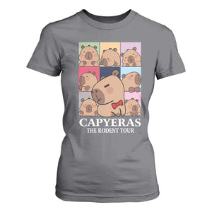 Funny Capybara Christmas T Shirt For Women Capyeras The Rodent Tour TS09 Charcoal Print Your Wear
