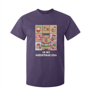 Funny Capybara Christmas T Shirt For Kid In My Christmas Era TS09 Purple Print Your Wear