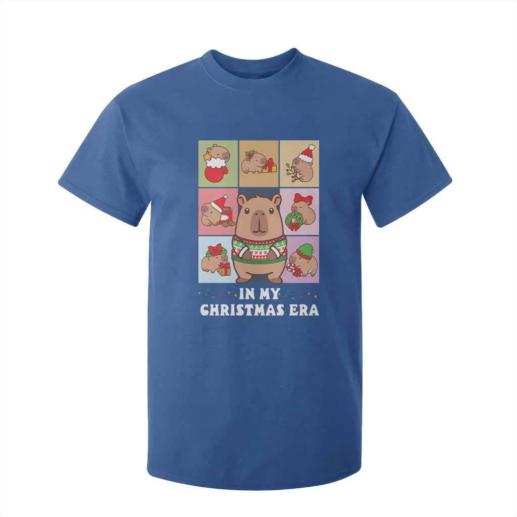 Funny Capybara Christmas T Shirt For Kid In My Christmas Era TS09 Royal Blue Print Your Wear
