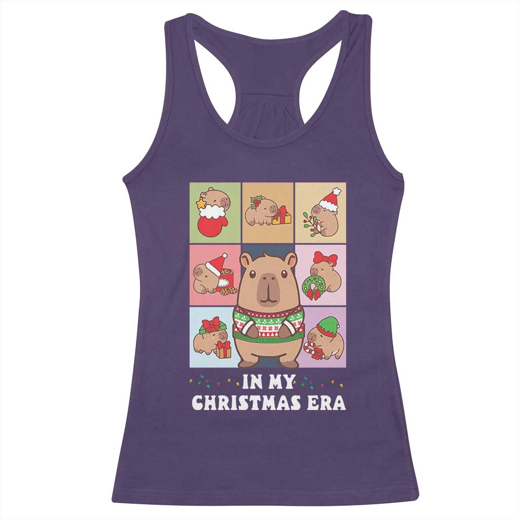 Funny Capybara Christmas Racerback Tank Top In My Christmas Era TS09 Purple Print Your Wear