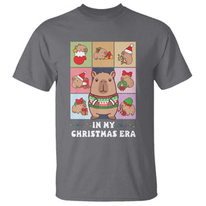 Funny Capybara Christmas T Shirt In My Christmas Era TS09 Charcoal Print Your Wear