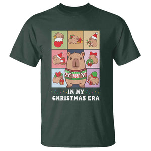 Funny Capybara Christmas T Shirt In My Christmas Era TS09 Dark Forest Green Print Your Wear