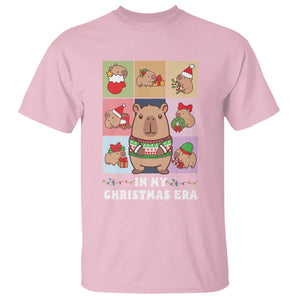 Funny Capybara Christmas T Shirt In My Christmas Era TS09 Light Pink Print Your Wear