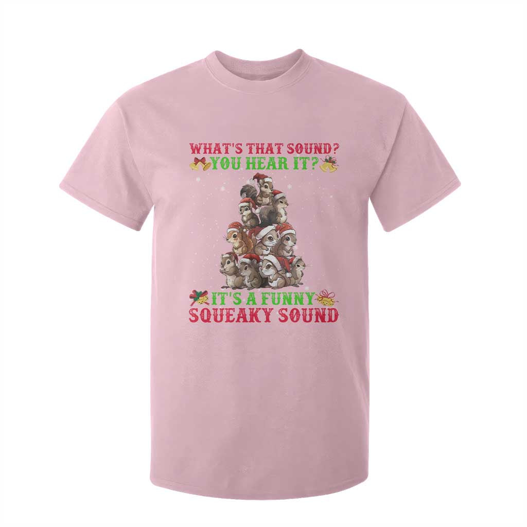 Squirrel Christmas T Shirt For Kid It's A Funny Squeaky Sound TS09 Light Pink Print Your Wear