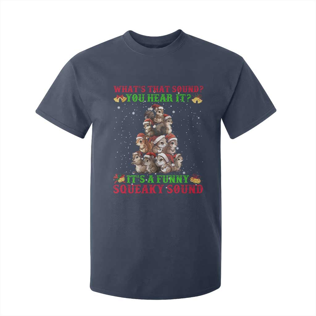 Squirrel Christmas T Shirt For Kid It's A Funny Squeaky Sound TS09 Navy Print Your Wear