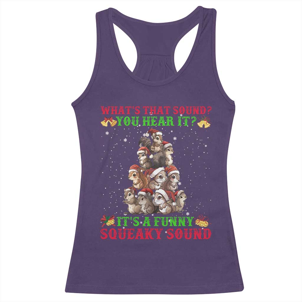 Squirrel Christmas Racerback Tank Top It's A Funny Squeaky Sound TS09 Purple Print Your Wear