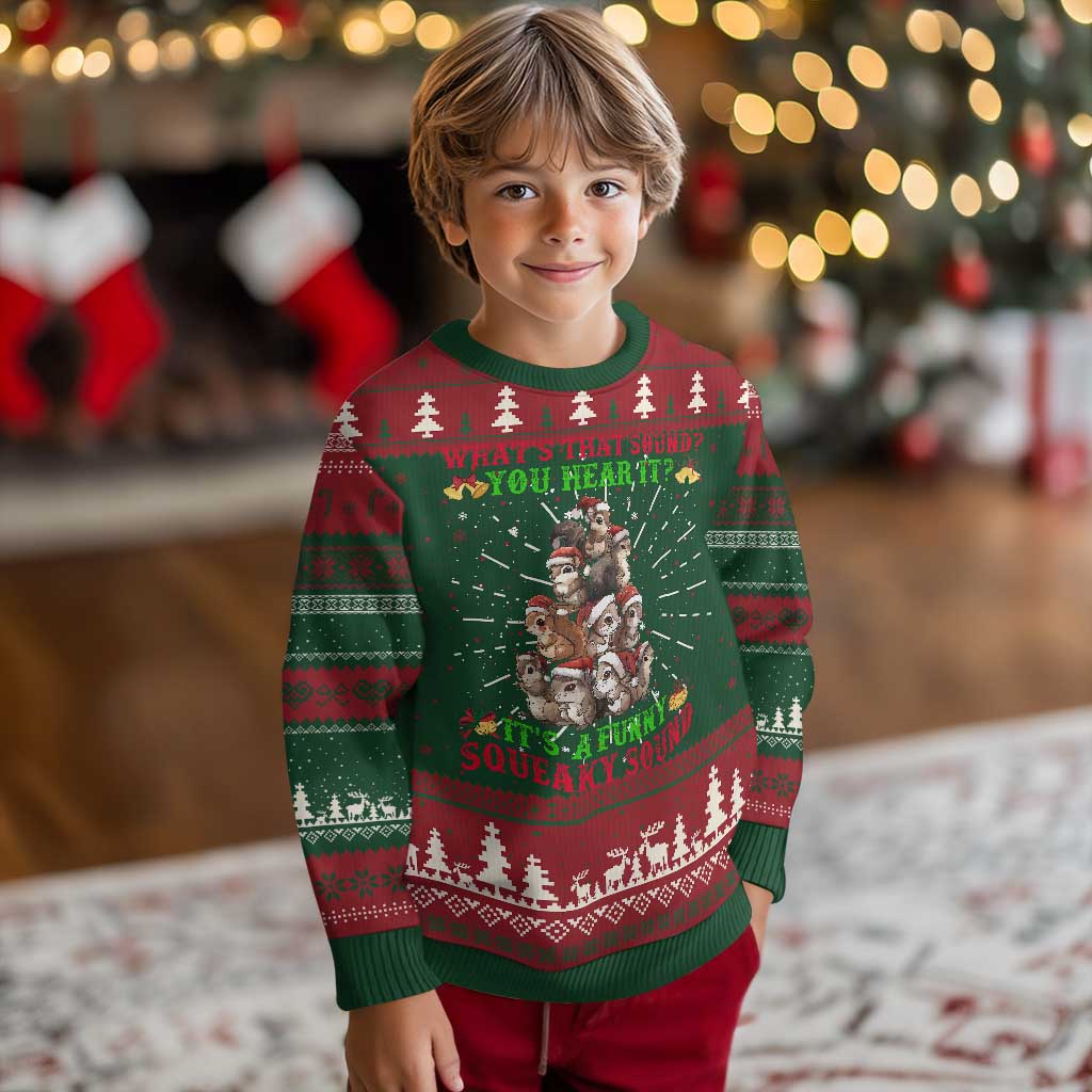 Squirrel Xmas Ugly Christmas Sweater It's A Funny Squeaky Sound TS09 Christmas Print Your Wear