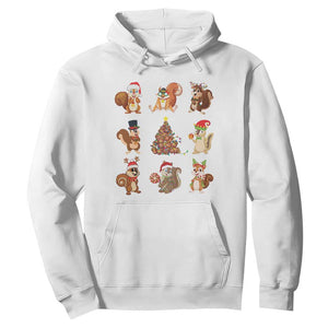 Funny Squirrel Christmas Santa Reindeer Hoodie TS09 White Print Your Wear