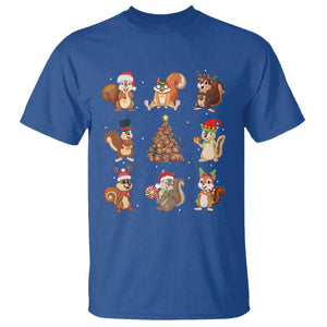 Funny Squirrel Christmas Santa Reindeer T Shirt TS09 Royal Blue Print Your Wear