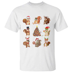 Funny Squirrel Christmas Santa Reindeer T Shirt TS09 White Print Your Wear