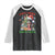 Funny Christmas Raccoon Raglan Shirt Sorta Merry Sorta Feral Merry Trashmas TS09 Black White Print Your Wear