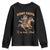 Funny Christmas Raccoon Youth Sweatshirt Sorry Santa I've Been Feral Cowboy TS09 Black Print Your Wear