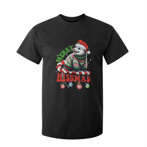 Funny Christmas Opossum T Shirt For Kid Merry Hissmass TS09 Black Print Your Wear