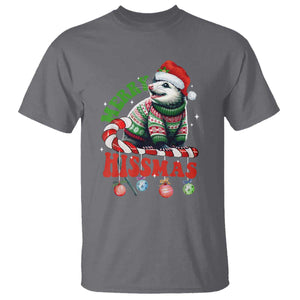 Funny Christmas Opossum T Shirt Merry Hissmass TS09 Charcoal Print Your Wear