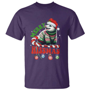 Funny Christmas Opossum T Shirt Merry Hissmass TS09 Purple Print Your Wear