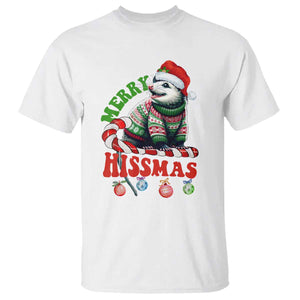 Funny Christmas Opossum T Shirt Merry Hissmass TS09 White Print Your Wear