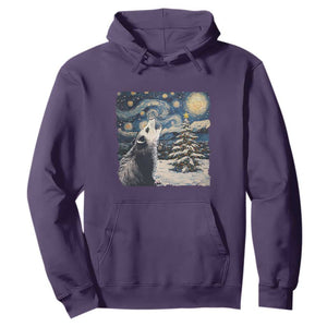 Christmas Starry Night Opossum Hoodie TS09 Purple Print Your Wear
