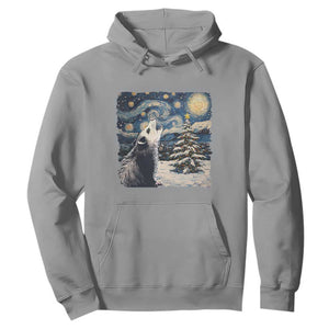 Christmas Starry Night Opossum Hoodie TS09 Sport Gray Print Your Wear