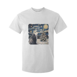 Christmas Starry Night Opossum T Shirt For Kid TS09 White Print Your Wear
