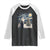 Christmas Starry Night Opossum Raglan Shirt TS09 Black White Print Your Wear