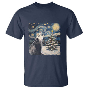 Christmas Starry Night Opossum T Shirt TS09 Navy Print Your Wear
