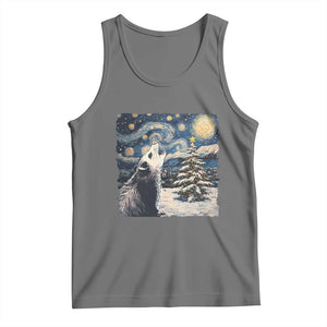 Christmas Starry Night Opossum Tank Top TS09 Black Heather Print Your Wear