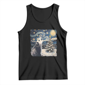 Christmas Starry Night Opossum Tank Top TS09 Black Print Your Wear