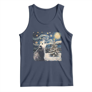 Christmas Starry Night Opossum Tank Top TS09 Navy Print Your Wear