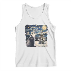 Christmas Starry Night Opossum Tank Top TS09 White Print Your Wear