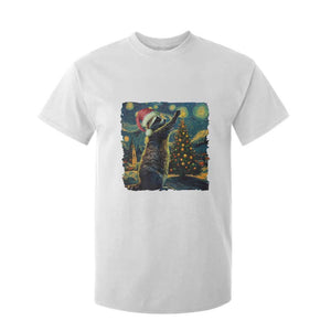 Christmas Starry Night Raccoon T Shirt For Kid TS09 White Print Your Wear