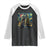 Christmas Starry Night Raccoon Raglan Shirt TS09 Black White Print Your Wear