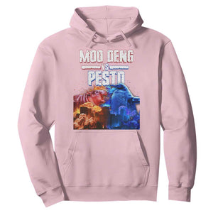 Funny Moo Deng VS Pesto Hoodie TS09 Light Pink Print Your Wear