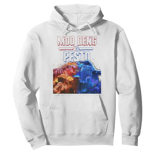 Funny Moo Deng VS Pesto Hoodie TS09 White Print Your Wear