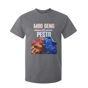 Funny Moo Deng VS Pesto T Shirt For Kid TS09 Charcoal Print Your Wear