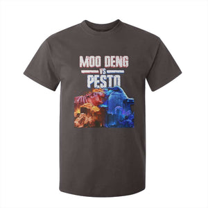 Funny Moo Deng VS Pesto T Shirt For Kid TS09 Dark Chocolate Print Your Wear