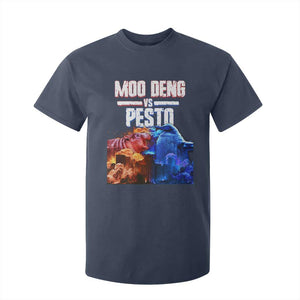 Funny Moo Deng VS Pesto T Shirt For Kid TS09 Navy Print Your Wear