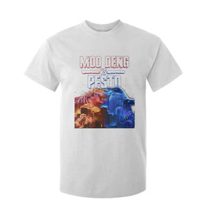 Funny Moo Deng VS Pesto T Shirt For Kid TS09 White Print Your Wear