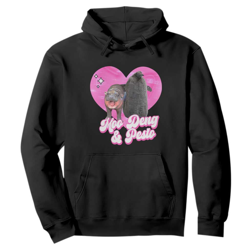 Funny Best Friends Moo Deng Pesto Hoodie TS09 Black Print Your Wear